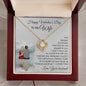 Valentine's Day Gift Necklace for Wife, To My Wife Love Knot Necklace with Message Card