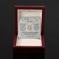 To My Wife Gift Necklace with Heartfelt Message Card, Love Knot Pendant Necklace