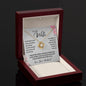To My Wife Gift Necklace, Love Knot Pendant Necklace with Message Card