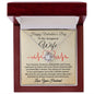 Happy Valentines Day To My Gorgeous Wife Love Knot Necklace, To My Wife Gift Necklace