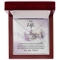 To My Wife Gift Necklace, Love Knot Pendant Necklace with Loving Message Card