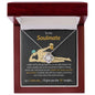 To My Soulmate Gift Necklace, Funny Message Card with Love Knot Pendant Necklace