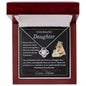 To My Beautiful Daughter Gift Necklace from Mom / To My Daughter Present / Love Knot Pendant