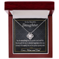 To Our Beautiful Daughter Love Knot Necklace, To My Daughter