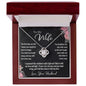 To My Wife Gift Necklace, Love Knot Pendant Necklace with Message Card
