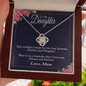 To Daughter from Mom gift Necklace / Love Knot Necklace For Daughter / Daughter Birthday Gift / To My Daughter Necklace