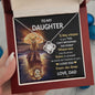 To My Daughter Gift Necklace From Dad, Daughter Birthday Gift from Dad, Message Card Necklace for Daughter, Forever Love Necklace for Her