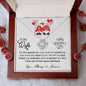 To My Wife Gift Necklace with Message Card, Love Knot Pendant Necklace
