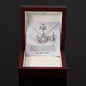 To My Wife Gift Necklace, Love Knot Pendant Necklace with Loving Message Card