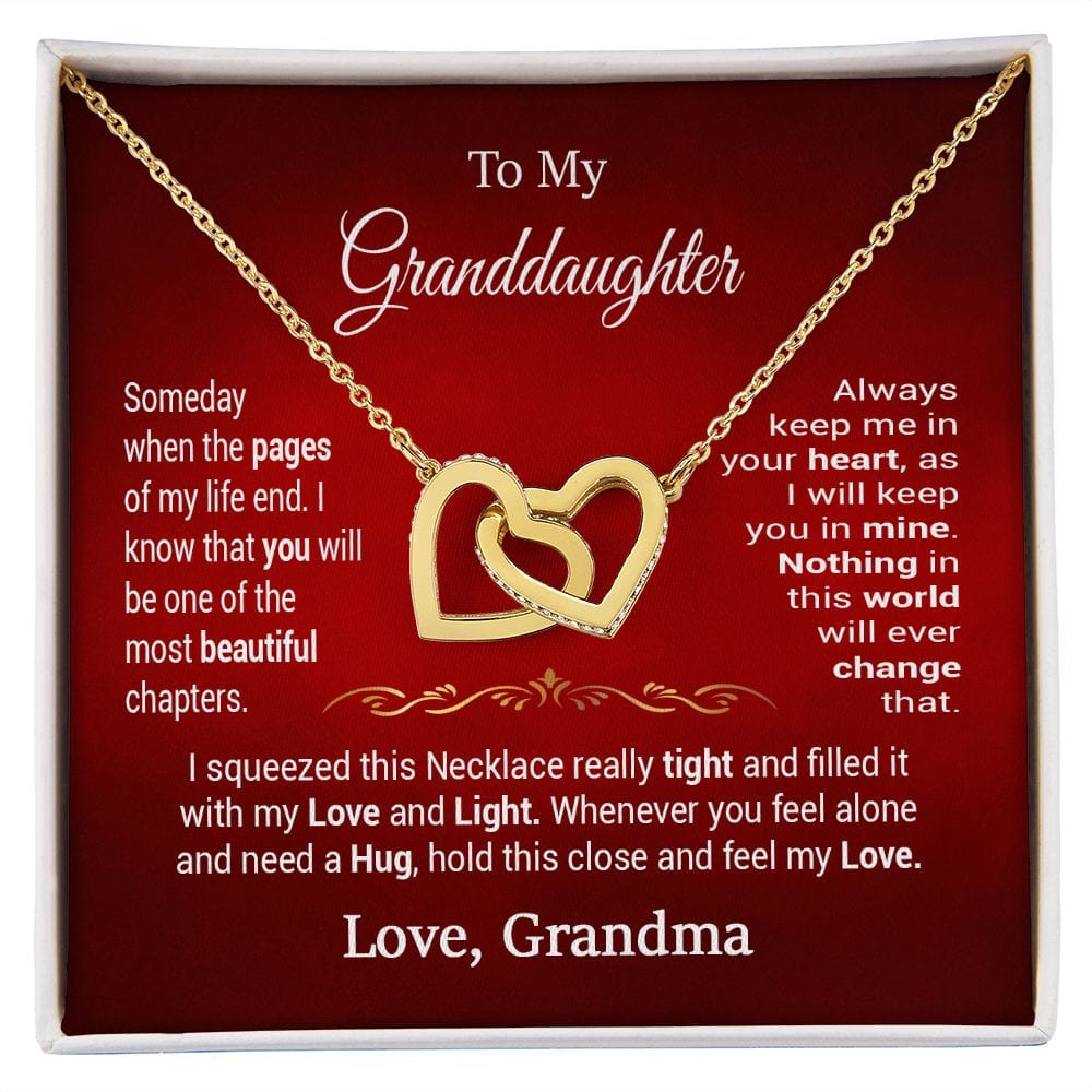 Granddaughter Interlocking Hearts Necklace from Granddma / To My Granddaughter Gift Necklace