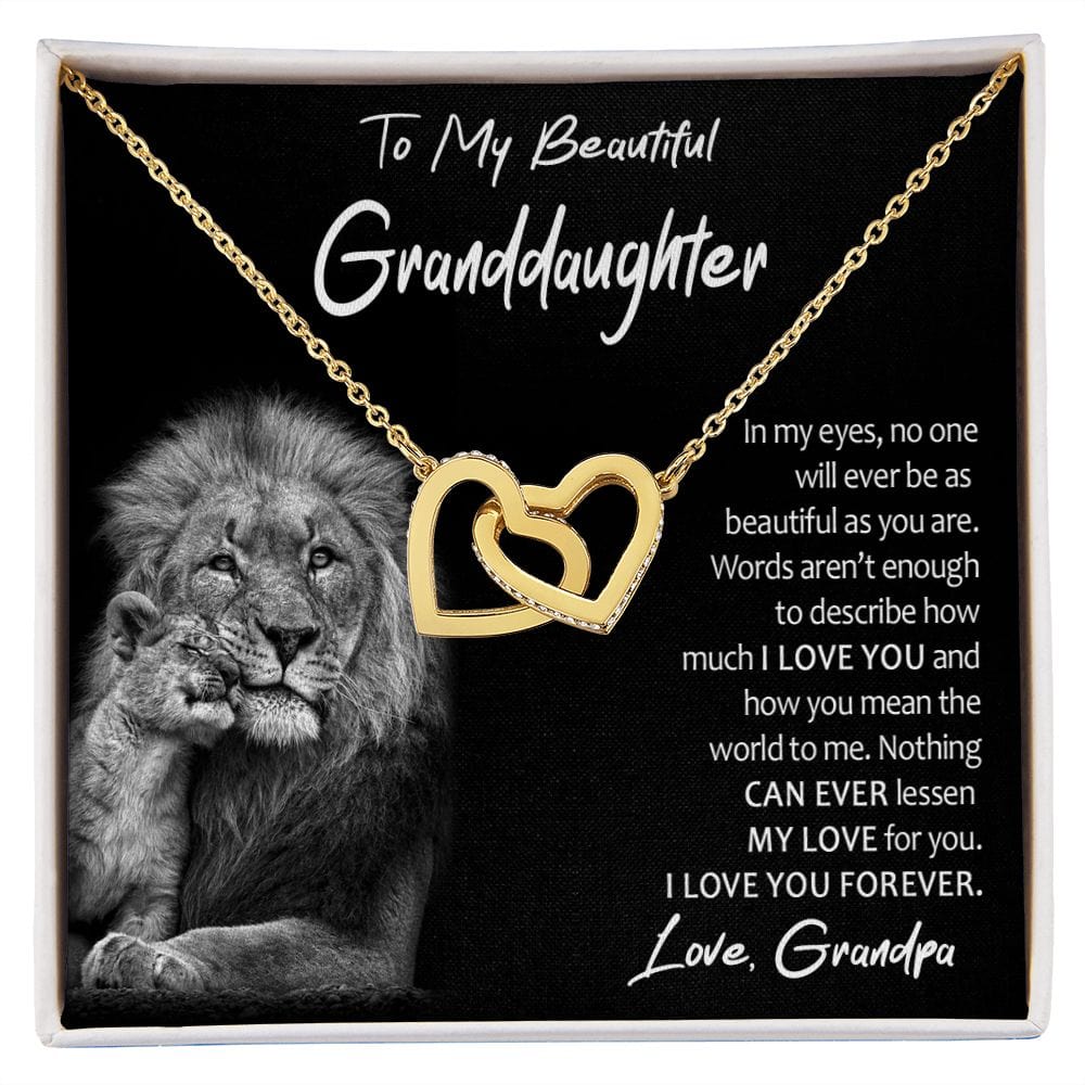 To My Granddaughter from Grandpa Gift Necklace