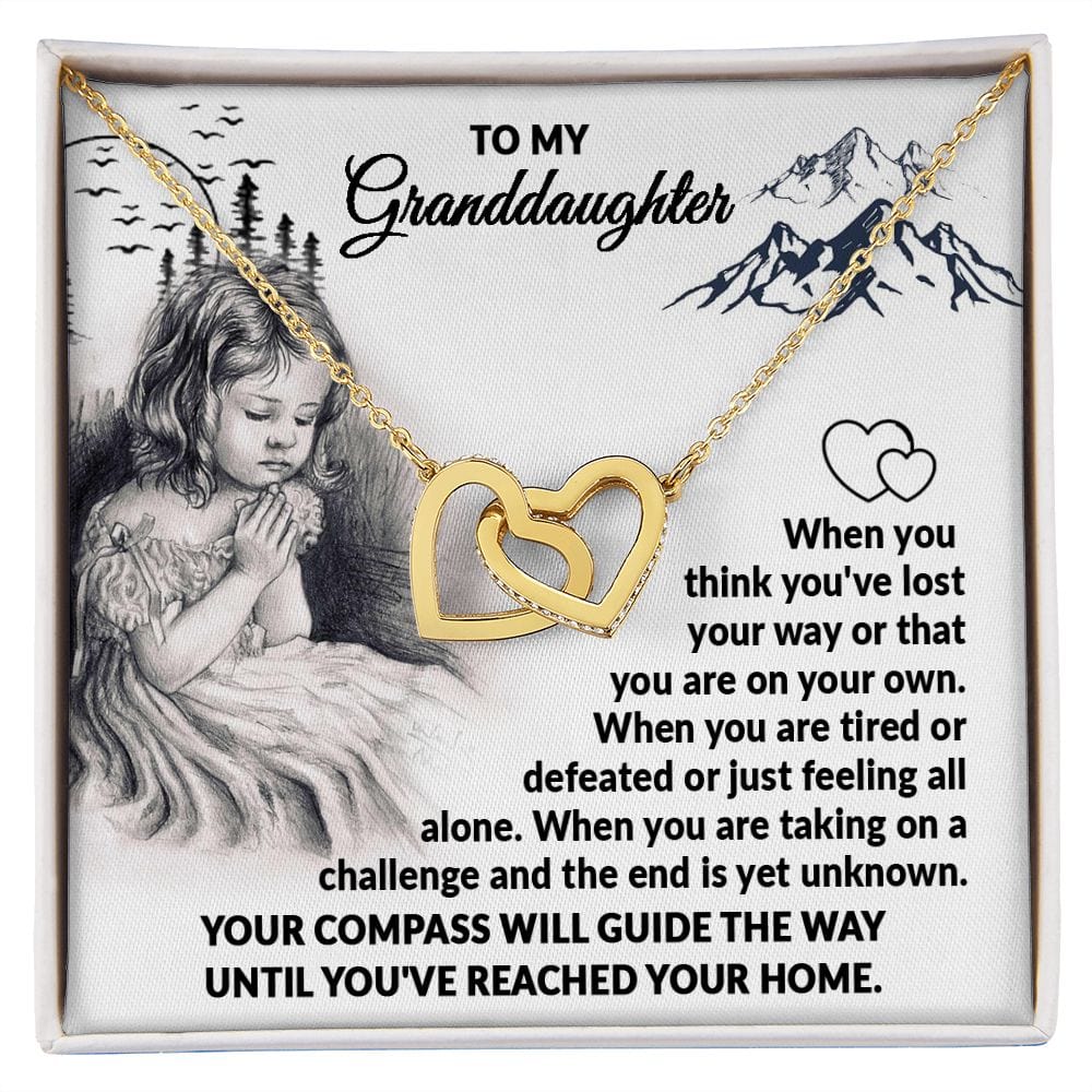 To My Granddaughter Gift Necklace / Message Card Necklace for Granddaughter / Granddaughter Present / Birthday Present for Granddaughter