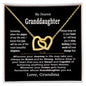 My Dearest Granddaughter Interlocking Hearts Necklace from Grandma / To My Granddaughter