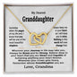 My Dearest Granddaughter Interlocking Hearts Necklace from Grandma / To My Granddaughter