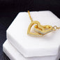 To My Wife Gift Necklace, Interlocking Hearts Necklace with Message Card