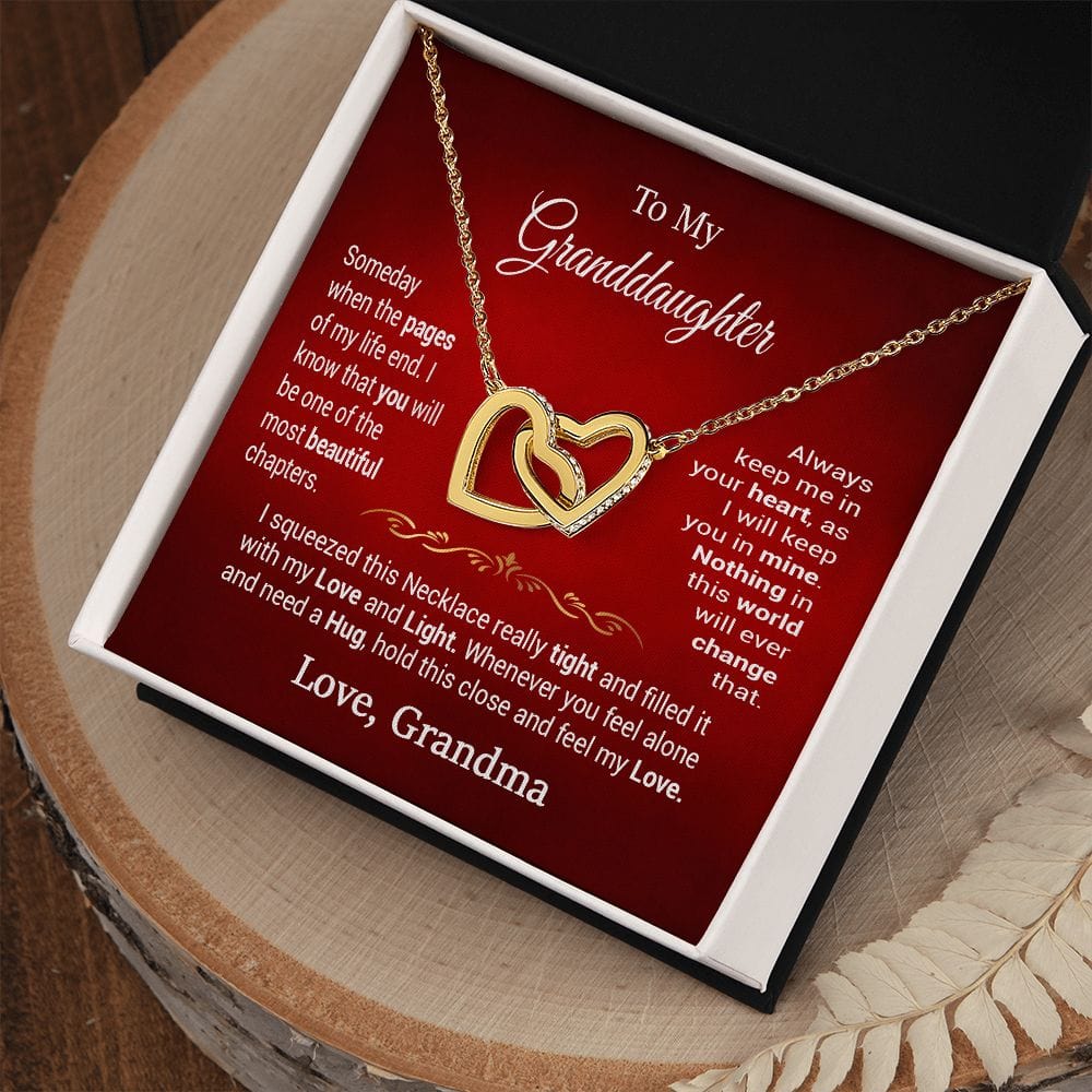 Granddaughter Interlocking Hearts Necklace from Granddma / To My Granddaughter Gift Necklace