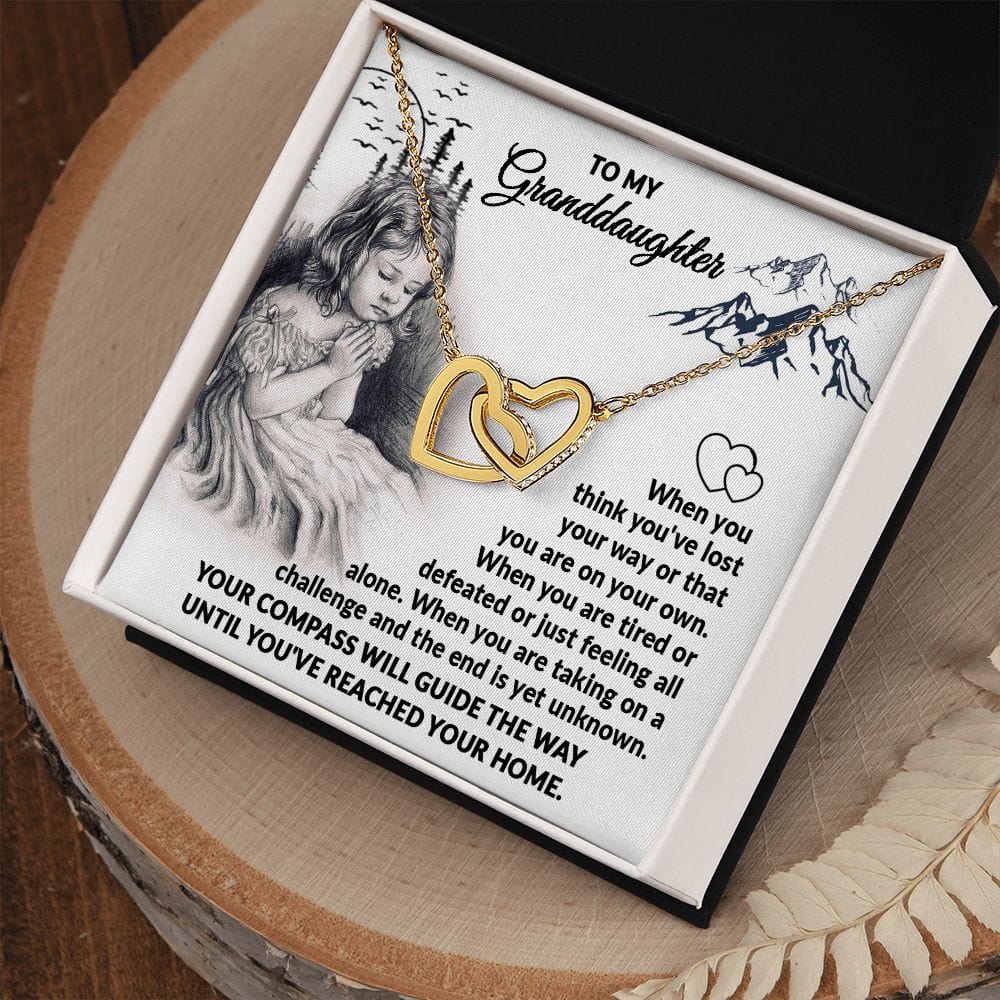To My Granddaughter Gift Necklace / Message Card Necklace for Granddaughter / Granddaughter Present / Birthday Present for Granddaughter