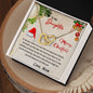To My Daughter - You Will Always Be My Little Girl - Interlocking Hearts Necklace With Message Card