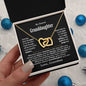 My Dearest Granddaughter Interlocking Hearts Necklace from Grandma / To My Granddaughter
