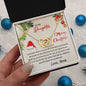 To My Daughter - You Will Always Be My Little Girl - Interlocking Hearts Necklace With Message Card