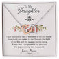 To My Daughter Gift Necklace with Hearfelt Message Card, Interlocking Hearts Necklace