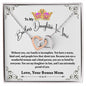 To My Badass Daughter In Law Interlocking Hearts Necklace from Bonus Mom