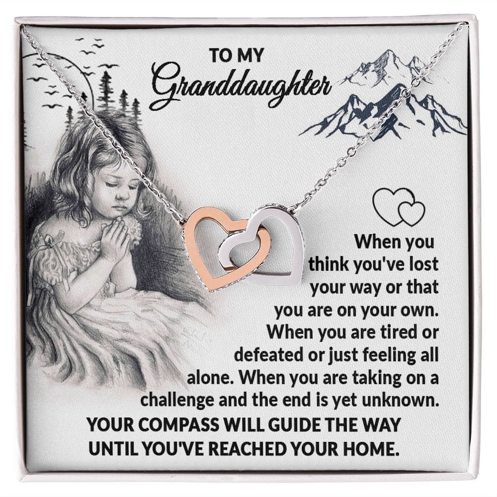To My Granddaughter Gift Necklace / Message Card Necklace for Granddaughter / Granddaughter Present / Birthday Present for Granddaughter