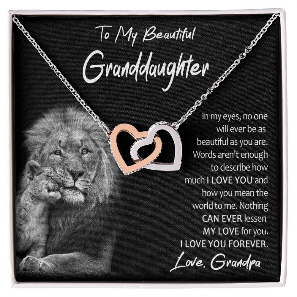 To My Granddaughter from Grandpa Gift Necklace