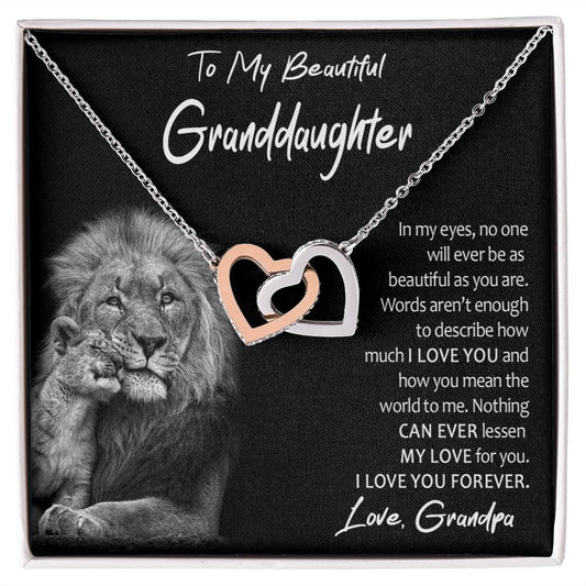 To My Granddaughter from Grandpa Gift Necklace