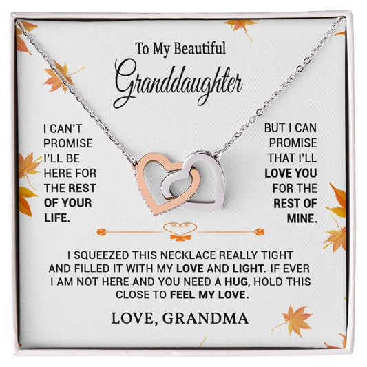 Granddaughter Interlocking Hearts Necklace / To My Granddaughter from Grandma gift Necklace