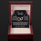 To My Wife Gift Necklace, Interlocking Hearts Necklace with Message Card
