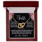 To My Wife Gift Necklace, Interlocking Hearts Necklace with Message Card