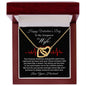 Happy Valentine's Day Gift Necklace To My Gorgeous Wife, Interlocking Hearts Necklace for Wife from Husband, To My Wife Necklace