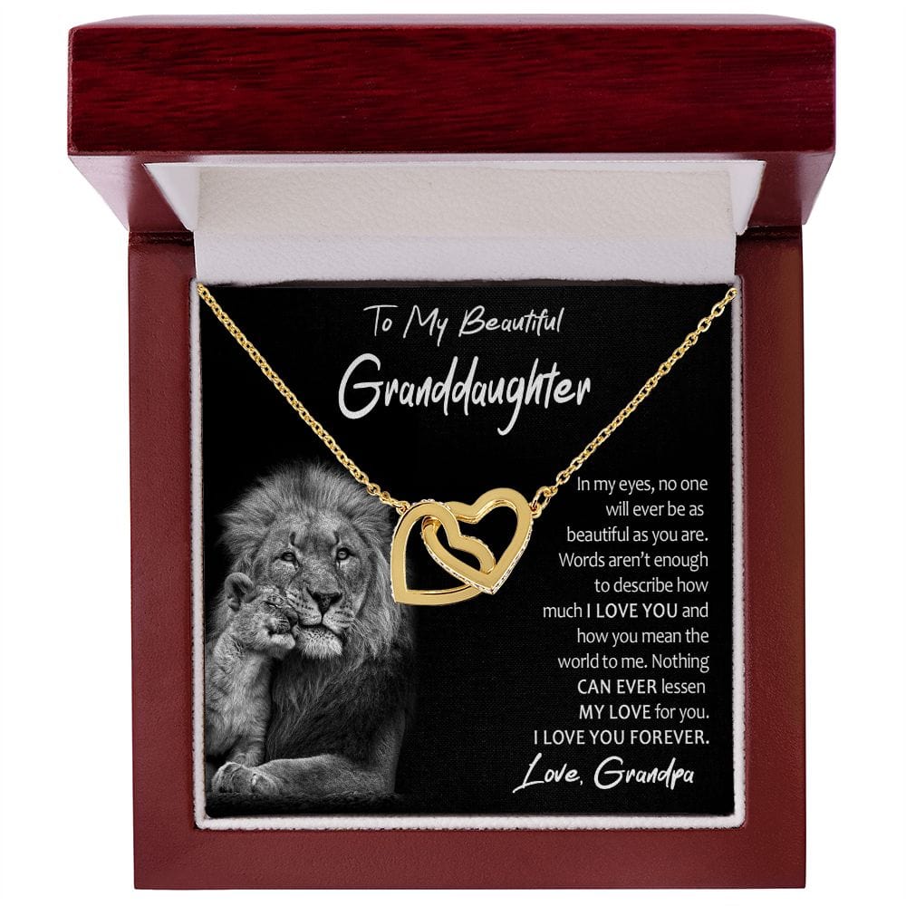 To My Granddaughter from Grandpa Gift Necklace