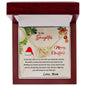 To My Daughter - You Will Always Be My Little Girl - Interlocking Hearts Necklace With Message Card