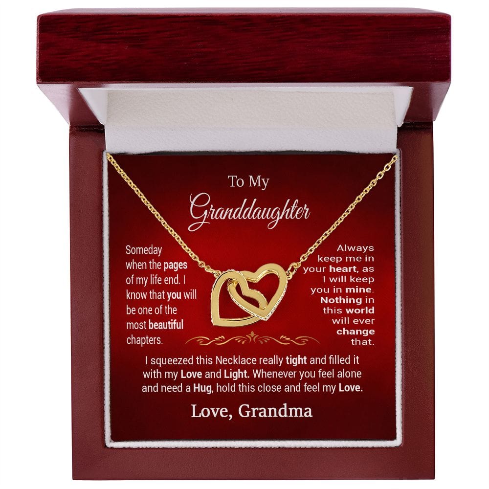 Granddaughter Interlocking Hearts Necklace from Granddma / To My Granddaughter Gift Necklace