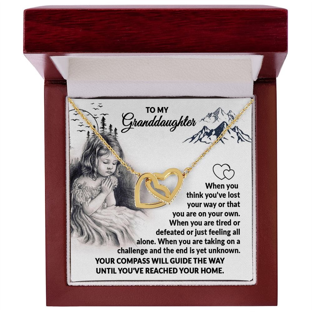 To My Granddaughter Gift Necklace / Message Card Necklace for Granddaughter / Granddaughter Present / Birthday Present for Granddaughter