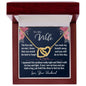 To My wife Gift Necklace, Interlocking Hearts Necklace with Beautiful Message Card