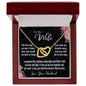 To My Wife Gift Necklace, Interlocking Hearts Necklace with Message Card