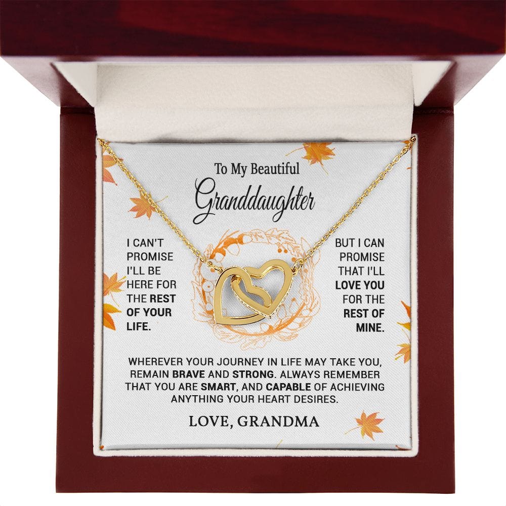 To My Granddaughter Interlocking Hearts Necklace / Graddaughter Gift from Grandma