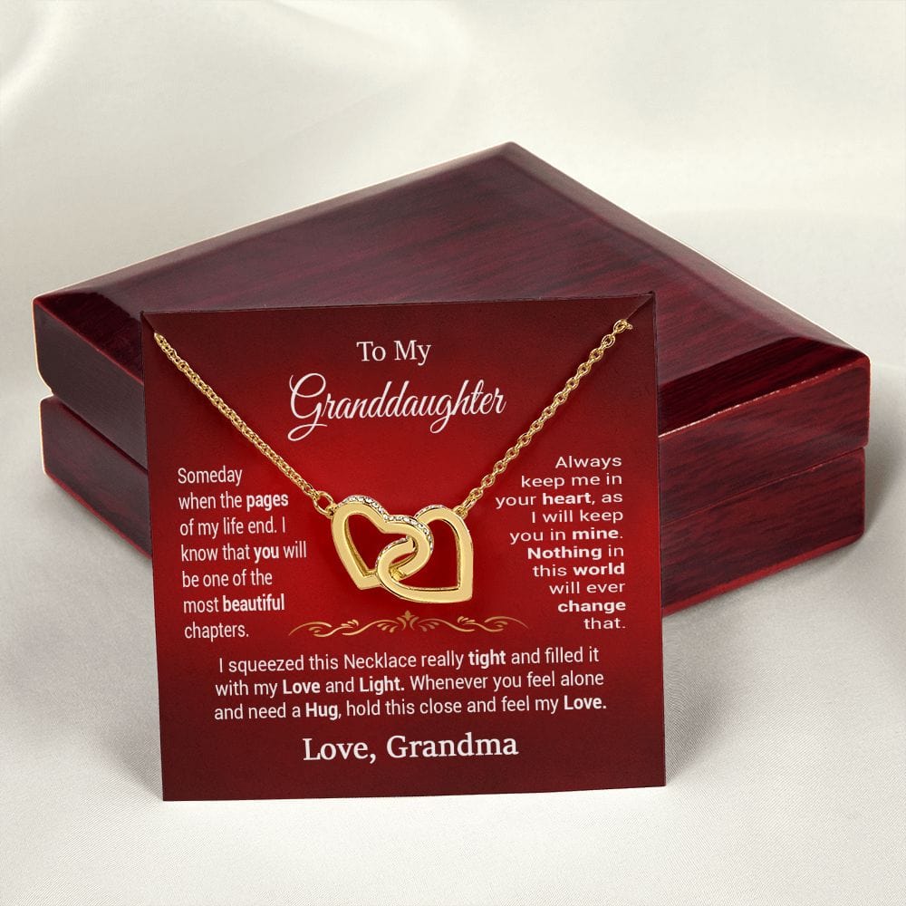 Granddaughter Interlocking Hearts Necklace from Granddma / To My Granddaughter Gift Necklace