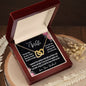 To My Wife Gift Necklace, Interlocking Hearts Necklace with Message Card