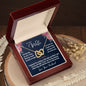 To My wife Gift Necklace, Interlocking Hearts Necklace with Beautiful Message Card