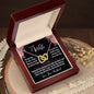 To My Wife Gift Necklace, Interlocking Hearts Necklace with Message Card