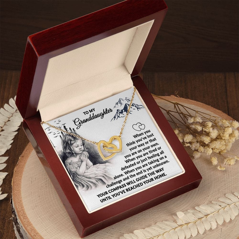 To My Granddaughter Gift Necklace / Message Card Necklace for Granddaughter / Granddaughter Present / Birthday Present for Granddaughter