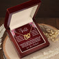 To My Wife Gift Necklace, Interlocking Hearts Necklace with Loving Message Card