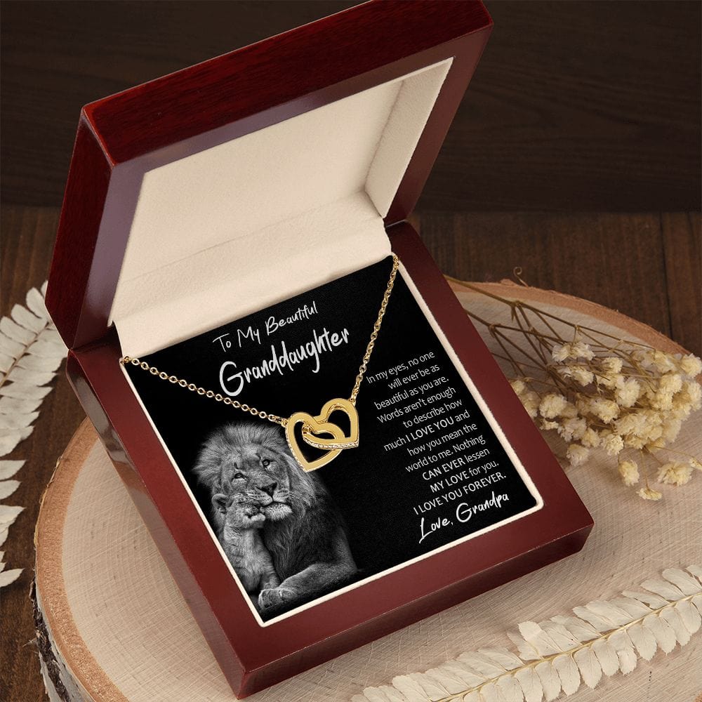To My Granddaughter from Grandpa Gift Necklace