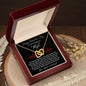 Happy Valentine's Day Gift Necklace To My Gorgeous Wife, Interlocking Hearts Necklace for Wife from Husband, To My Wife Necklace