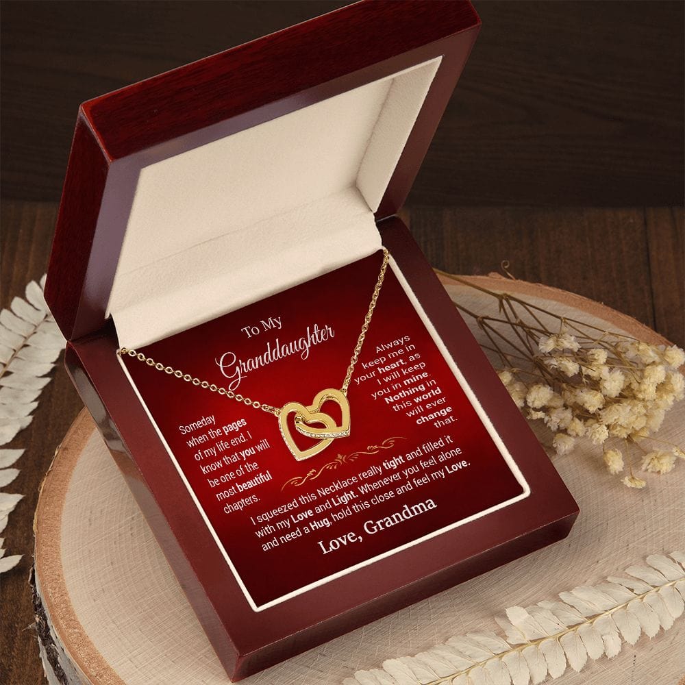 Granddaughter Interlocking Hearts Necklace from Granddma / To My Granddaughter Gift Necklace