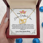 To My Badass Daughter In Law Interlocking Hearts Necklace from Bonus Mom